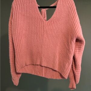 Altar'd State Soft Pink V-Neck Sweater